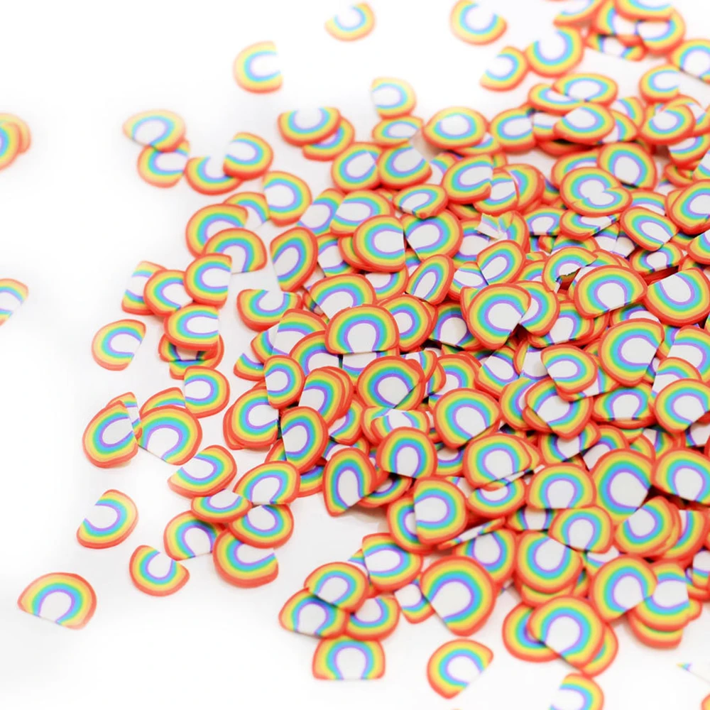 Подвеска из полимерной глины в виде радужных ломтиков 20 цветов | Игрушки и хобби