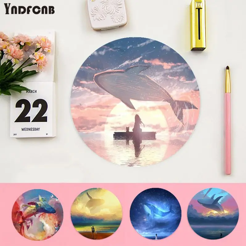 

YNDFCNB Personalized Fashion Star Whales Anti-Slip Durable Silicone Computermats Anti-Slip Laptop Mice Pad Mat gaming Mousepad