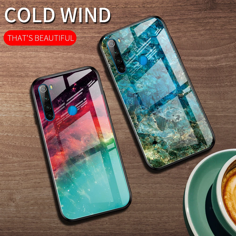 Градиентный чехол для телефона Xiaomi Redmi Note 8 7 Pro Mi8 Mi 9 из закаленного стекла Mi9 Se 10 8T