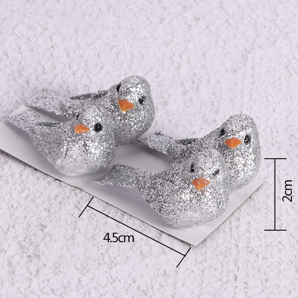 Искусственные Птицы цветы из пеноматериала 4 шт./компл. для украшения свадебной