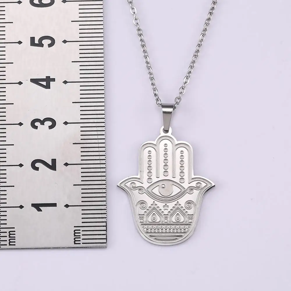 LIKGREAT Fatima ручная подвеска Хамса ожерелье для женщин злые глаза цепь из