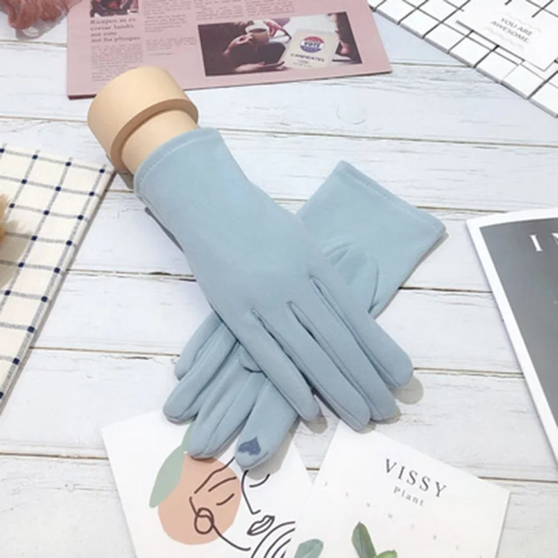 Female Winter Warm Driving Gloves Women Thin Cashmere Embroidery Elasticity Cycling Windproof Touch Screen Finger H16 | Аксессуары для