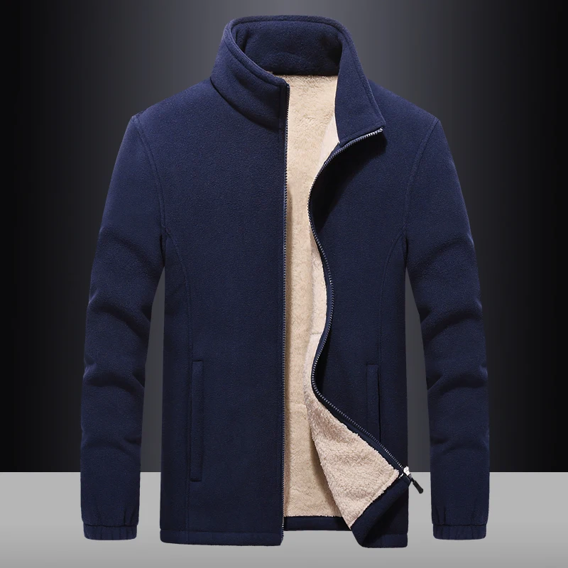 Мужские флисовые куртки больших размеров 7XL 8XL 9XL Мужская теплая толстовка теплое