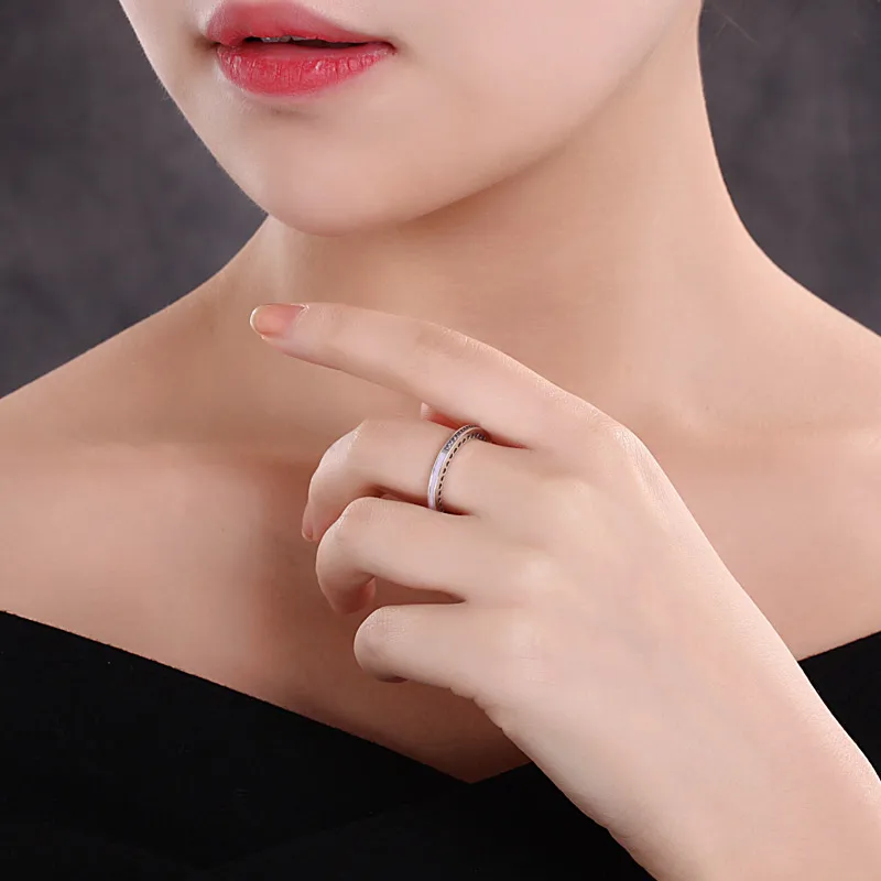 Женское кольцо из серебра 925 пробы с эмалью|Кольца| |