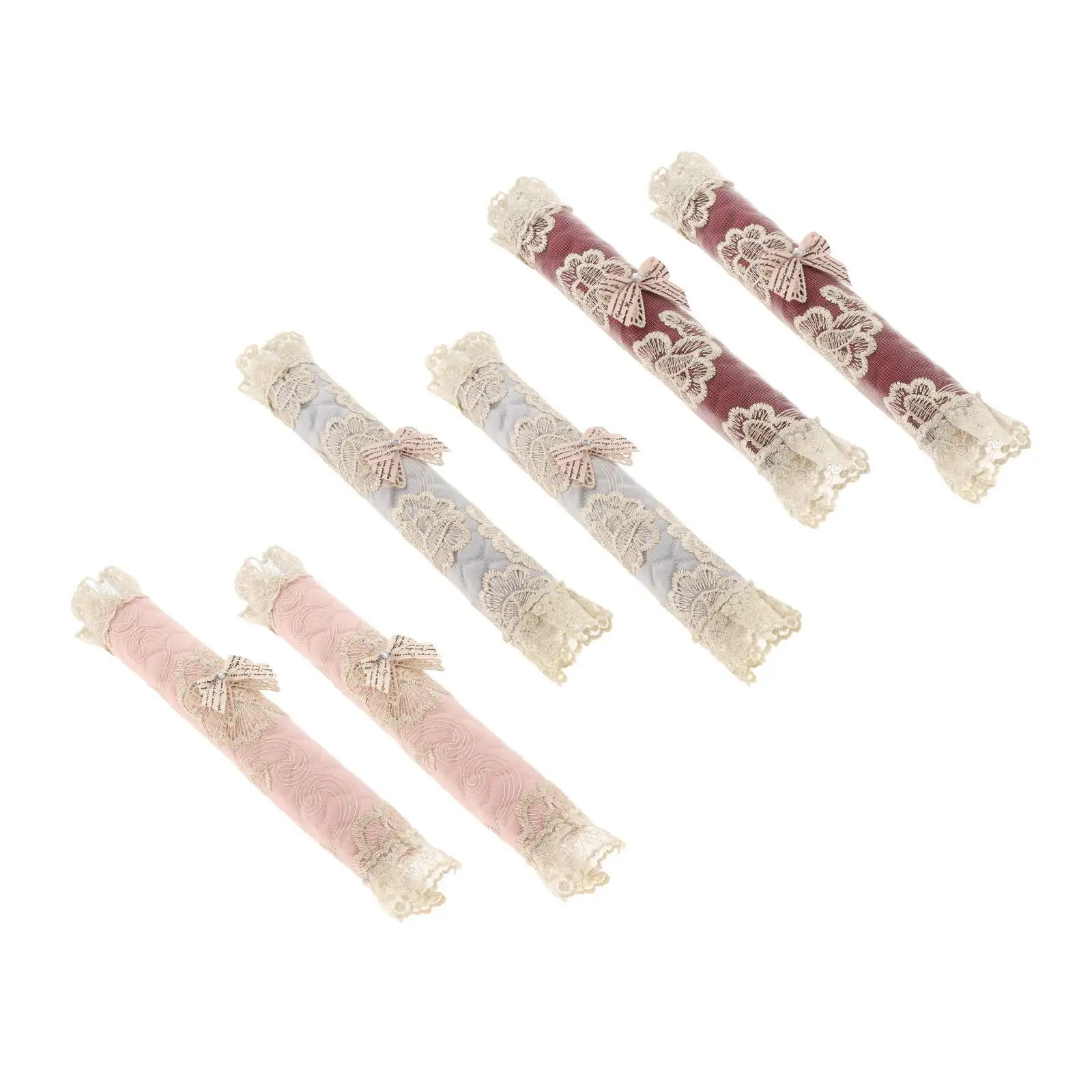 

1 Pair Refrigerator Door Handle Lace Cover Kitchen Appliance Handles Protector Gloves Protector for Fridge Oven