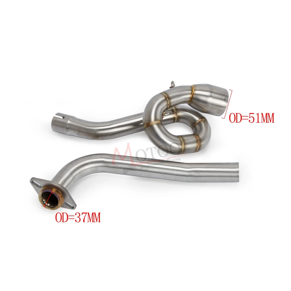 Мотоциклетная полностью выхлопная система насадка на среднюю трубу передняя