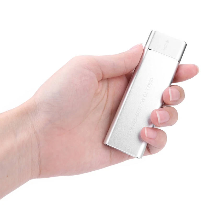 

Aluminum USB 3.1 Type-C to M.2 NGFF SSD Case 6Gbps External Hard Drive Disk Mobile External Enclosure Case for Laptop PC