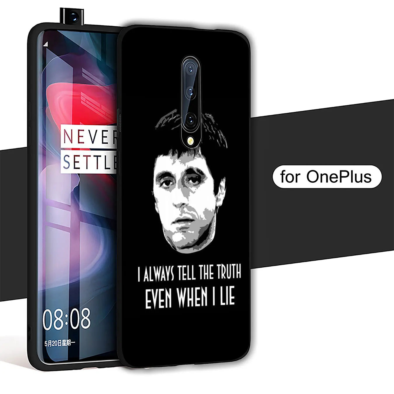 Scarface Tony Montana Luxury High-end Protector Soft Silicone Phone Case for Oneplus 7T 7 Pro 6 6T 5 5T Cover One Plus |