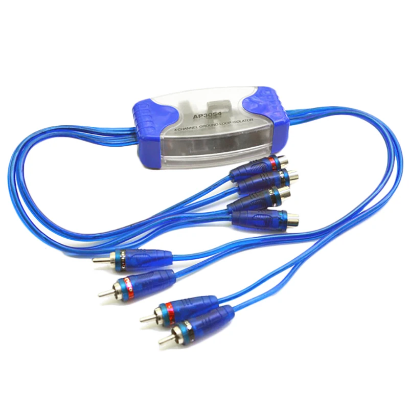 4-channel RCA Audio Noise Filter Suppressor Ground Loop Isolator Car Stereo 50W | Электроника