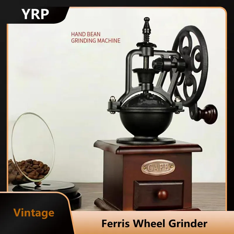 

YRP Coffee Grinder Home Decoration Kitchen Accessories Barista Tools Retro Ferris Wheel Coffee Grain Mill Pepper Spices Grinder