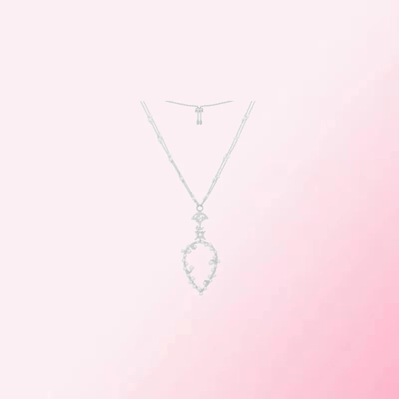 

1:1 Make 925 Sterling Silver Customized Pear-shaped Thorn Pearl Personalized Fashion Necklace