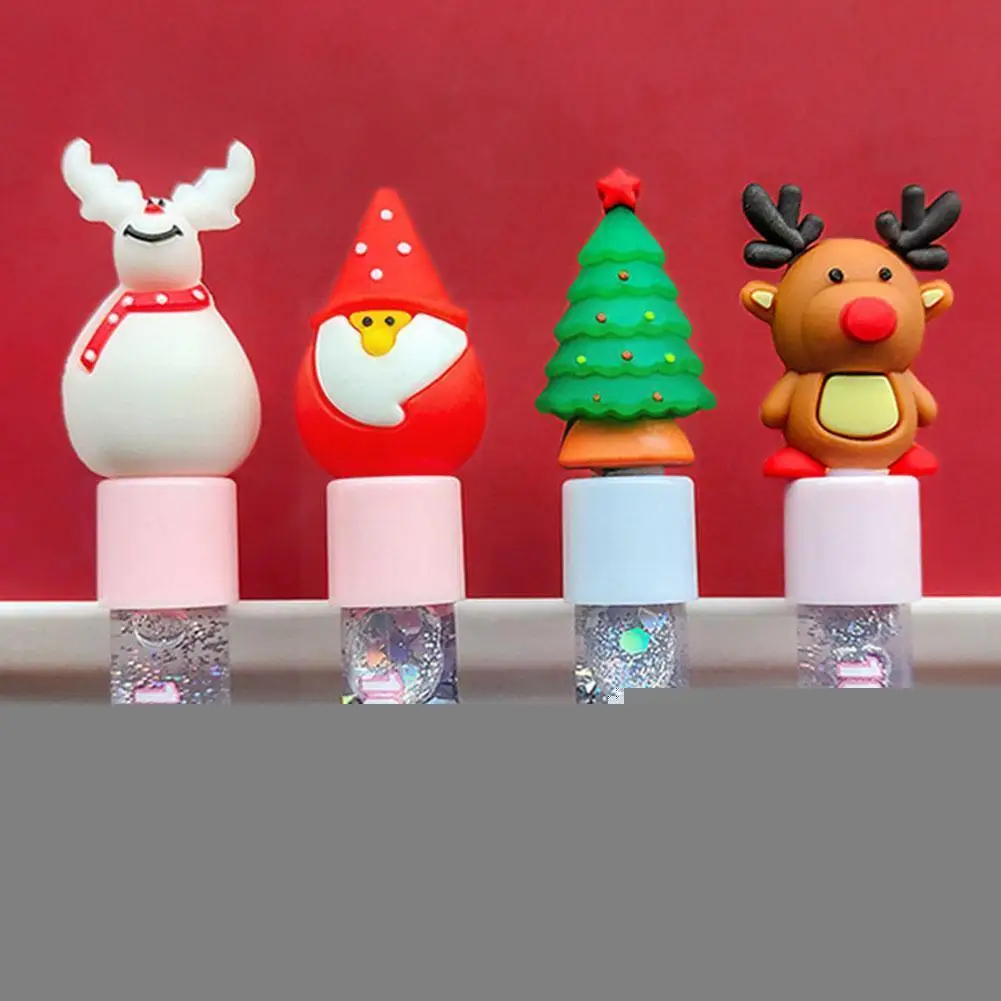 

School Kerst Decor Xmas Boom Sneeuwpop Merry Christmas Gel Pen Kerst Briefpapier Liquid Pen Herten Oiled Hand Account Quick V7X4