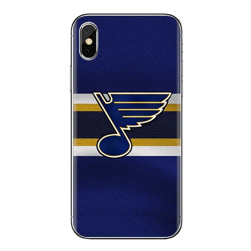For iPhone XS Max XR X 4 4S 5 5S 5C SE 6 6S 7 8 Plus Samsung Galaxy J1 J3 J5 J7 A3 A5 Soft Covers for St. Louis Blues ice Hockey |