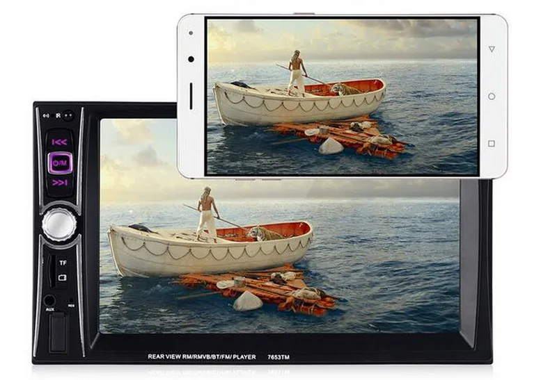 2 Din сенсорный экран MirrorLink стерео радио 6,5 дюймов MP4 MP5 плеер для Android Bluetooth USB/TF