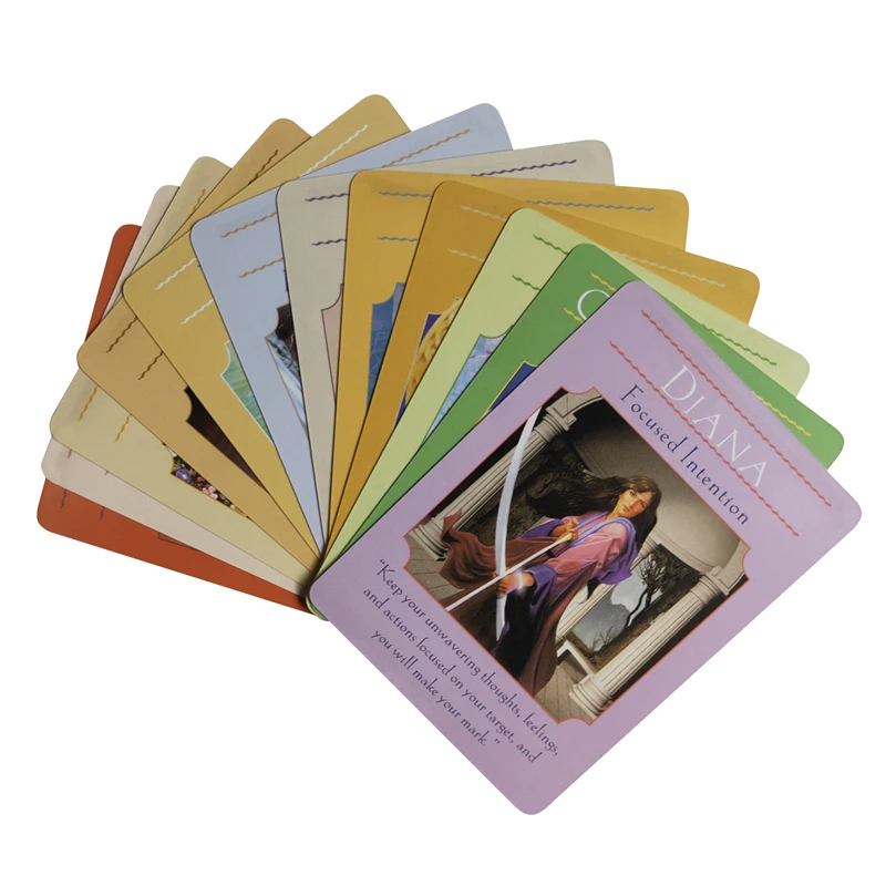Полная английская богиня oracle карты палуба руководство divination fate card Таро семейные