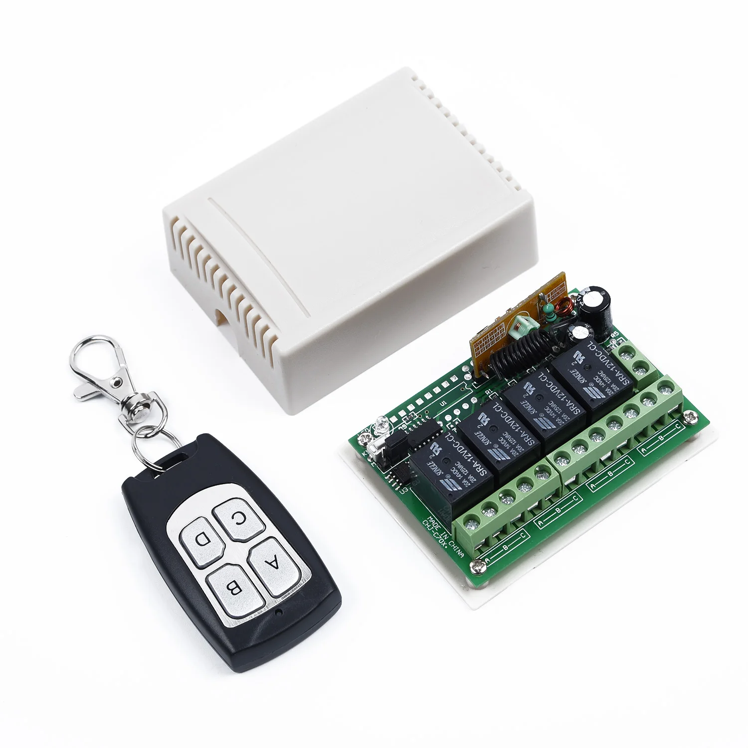 

DC 12V 4CH 433Mhz Wireless Remote Control Switch Receiver W/ Transmitter New