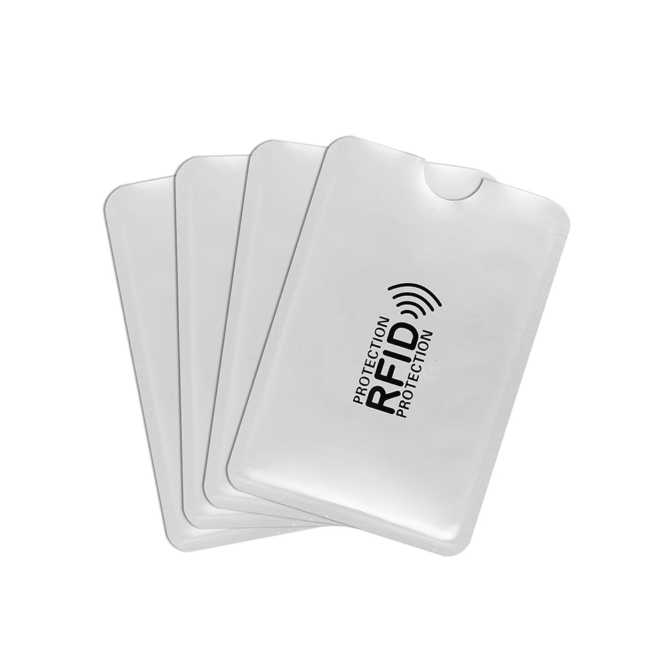 

5pcs Anti Rfid Wallet Blocking Reader Lock Bank Card Holder Id Bank Card Case Protection Metal Credit NFC Holder Aluminium