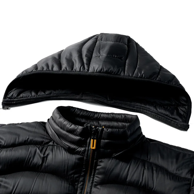 Men's Winter Parkas Jacket Hooded Thin Cotton-padded Casual Parkas Hat Detachable Down Jacket Coat for Man Autumn and Winter