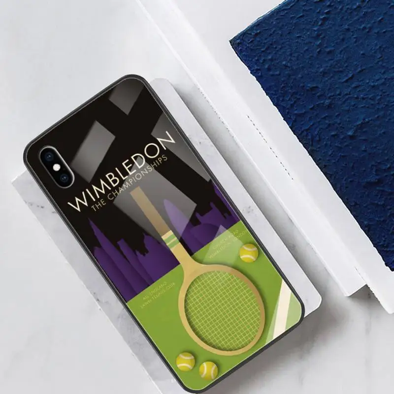 

Stade Roland-Garros Glass Phone Case Back Shell For IPhone 12 11 Pro Max Cases XR XS 7 8 Plus Cover Accessories Carcasa