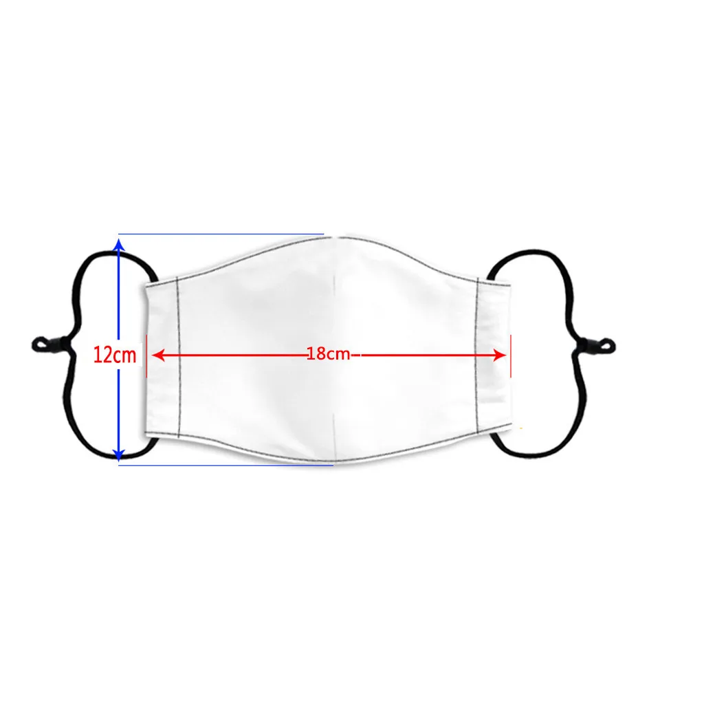 

5PC Children's Reusable Anime Printed Face Mask Adjustable Dustproof Fabric Cloth Mouth Mask Boys Girls Protective Mask Washable