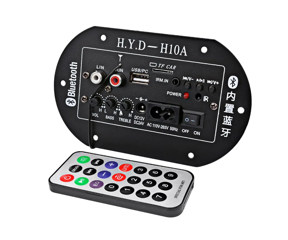 AOSHIKE усилители аудио Плата Amplificador сабвуфер усилитель плата Встроенный Bluetooth fm-радио 220 в 12 В 24 в цифровой IC трубки