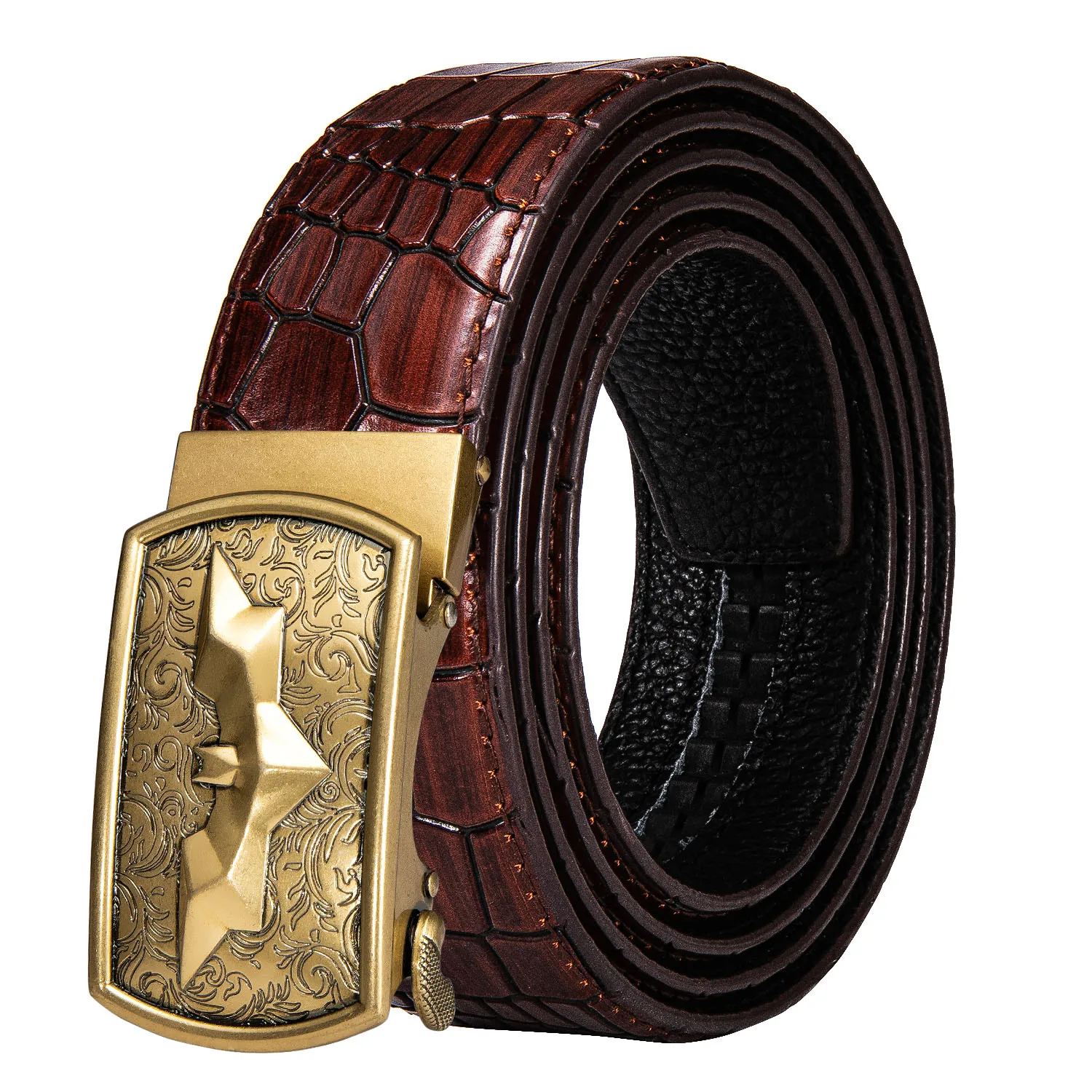 Ремни из натуральной кожи для мужчин автоматические мужские ремни сплава черные