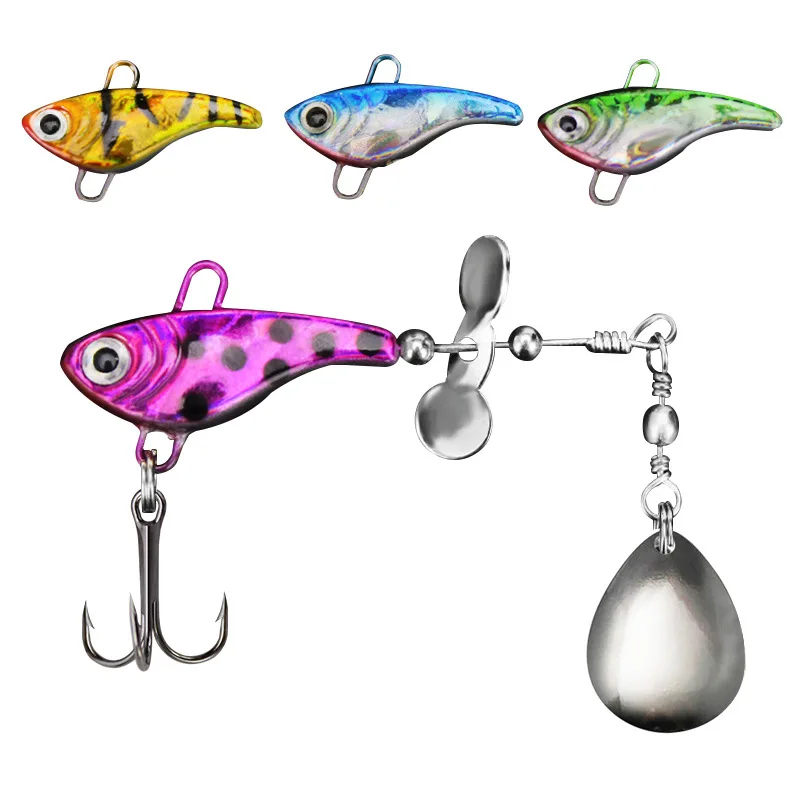 

8.8CM 11G Hard VIB Fishing Lures Trout Spoon Metal Spinners Baits for Jig Fly Fishing Baits Sea Hard Lures With Hooks Pesca