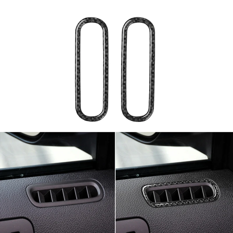

Carbon Fiber Door Air Condition Outlet Vent Sticker Trim Fit For Ford Mustang 2009-2013