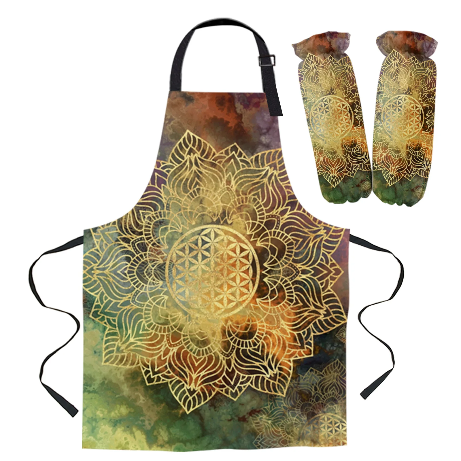 Цветок жизни фартук Кухня выпечки аксессуары для чистки сарафан дом Пособия по