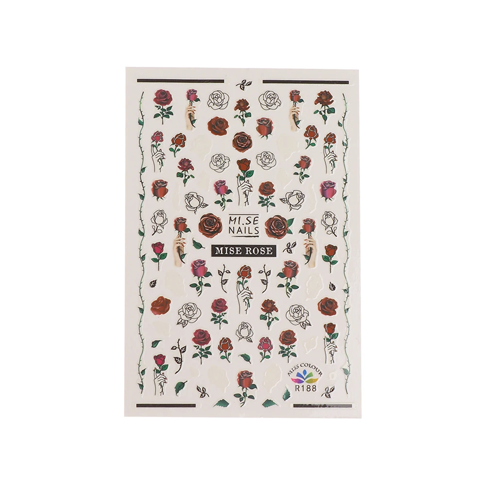 1 лист смешанный ультратонкий Роза Маргаритка Подсолнух цветок наклейки для