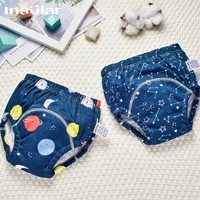 insular baby summer training pants toilet baby waterproof diaper child learning underwear pocket wash urine pocket 2pcsbox