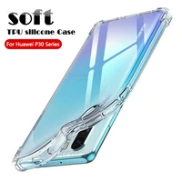 Shockproof Soft Silicon Phone Case For Huawei P30 P40 Pro Lite Clear Case TPU Protection Cover huawey p30lite p30pro