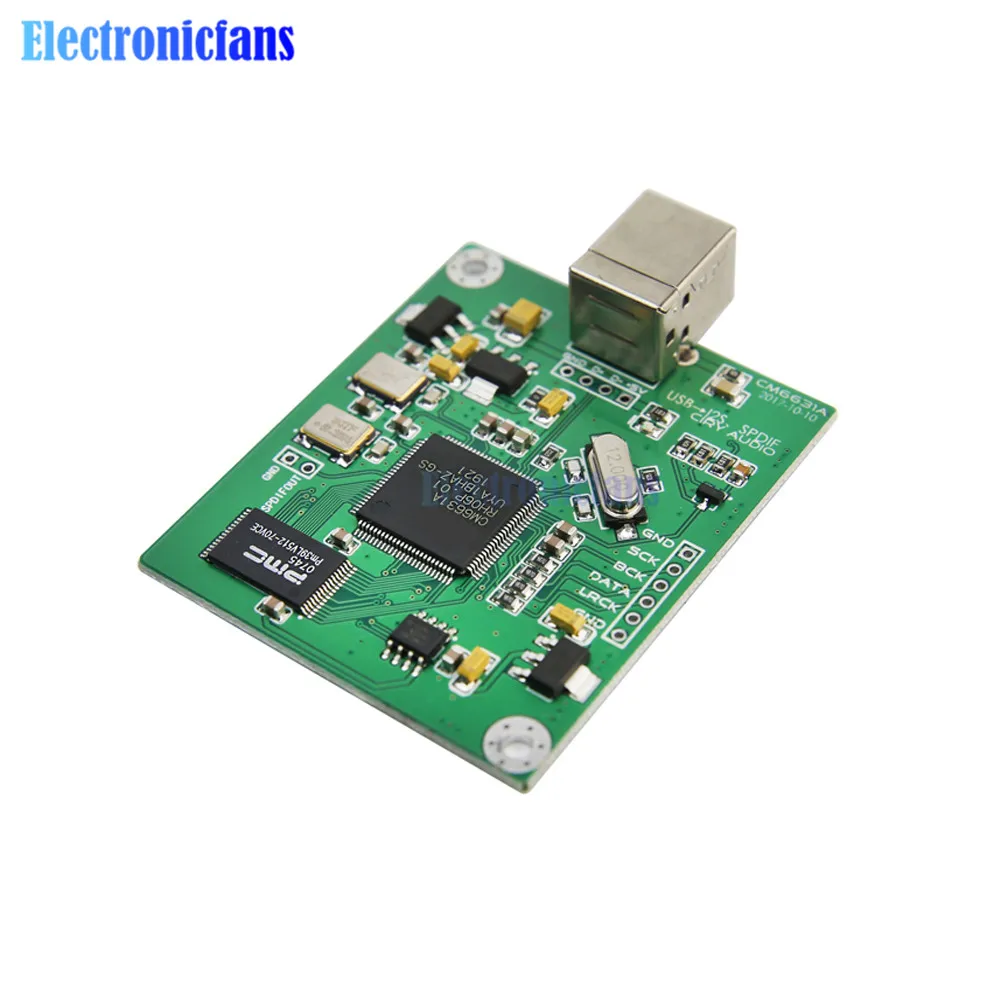 CM6631A цифровой интерфейс USB к IIS I2S SPDIF выход 24Bit 192K 384K ASIO DAC плата модуль интерфейсной