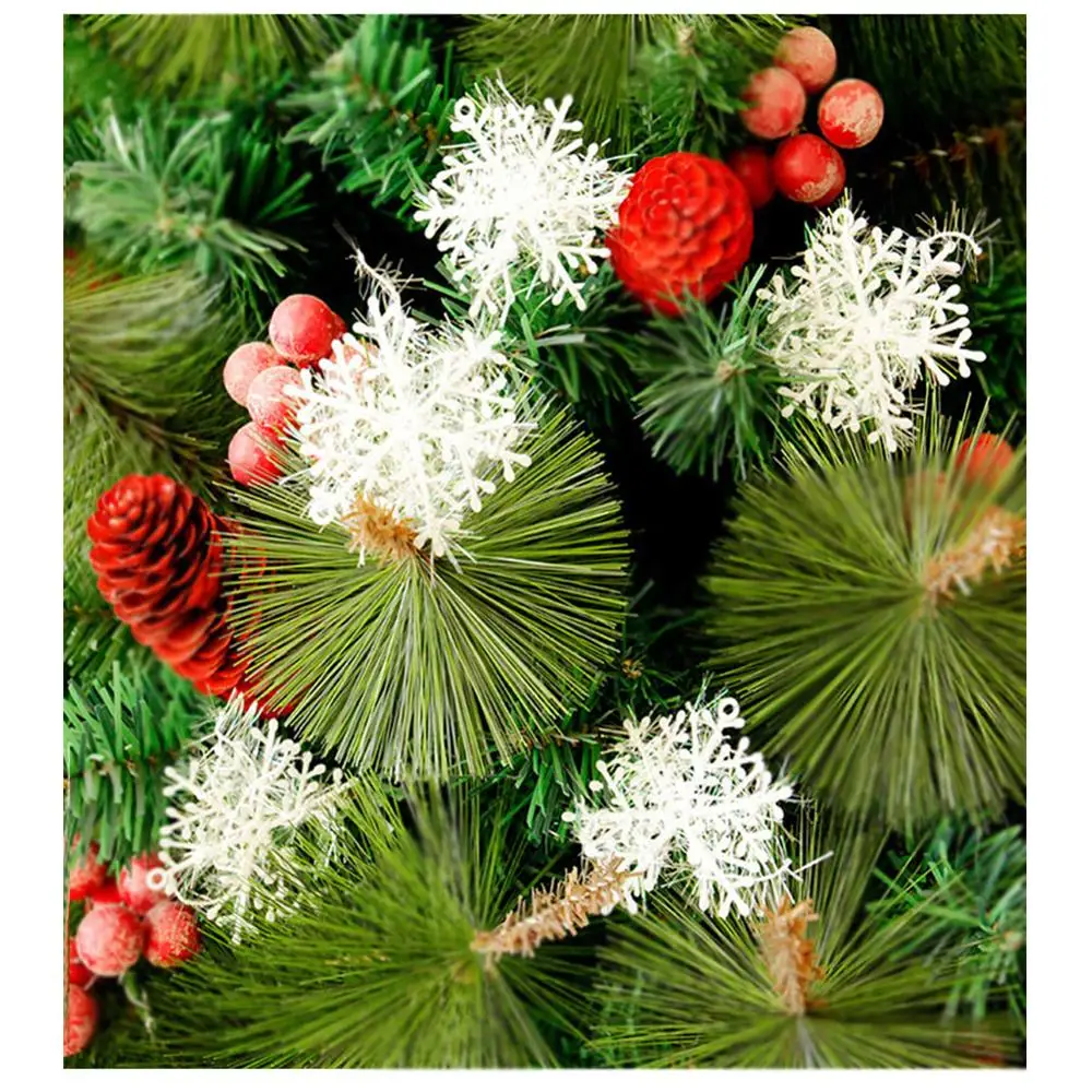 

30pcs 6cm Christmas Artificial Snowflake Christmas Tree Decor Snow Fake Snowflakes Christmas Decorations For Home Noel