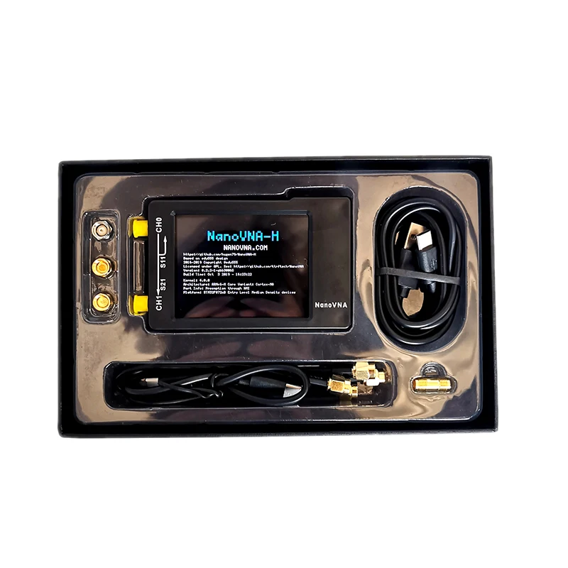 

NanoVNA-H Portable Handheld Vector Network Analyzer 10KHz-1.5GHz Digital MF HF VHF UHF Antenna Analyzer Standing Wave