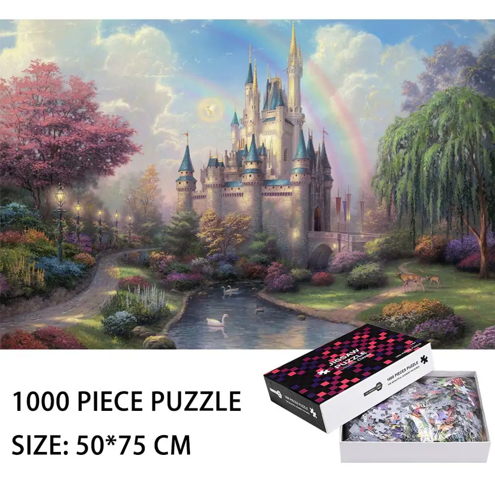 1000 шт./компл. бумажные пазлы декорации головоломки для детей игрушки снятия