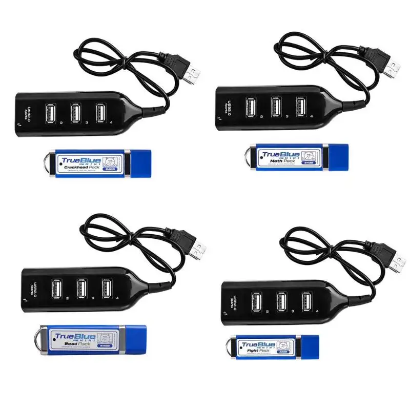 Мини-концентратор 64 ГБ Набор для игры True Blue Crackhead 101 игр 32 Тренировочный с USB 2 0 4