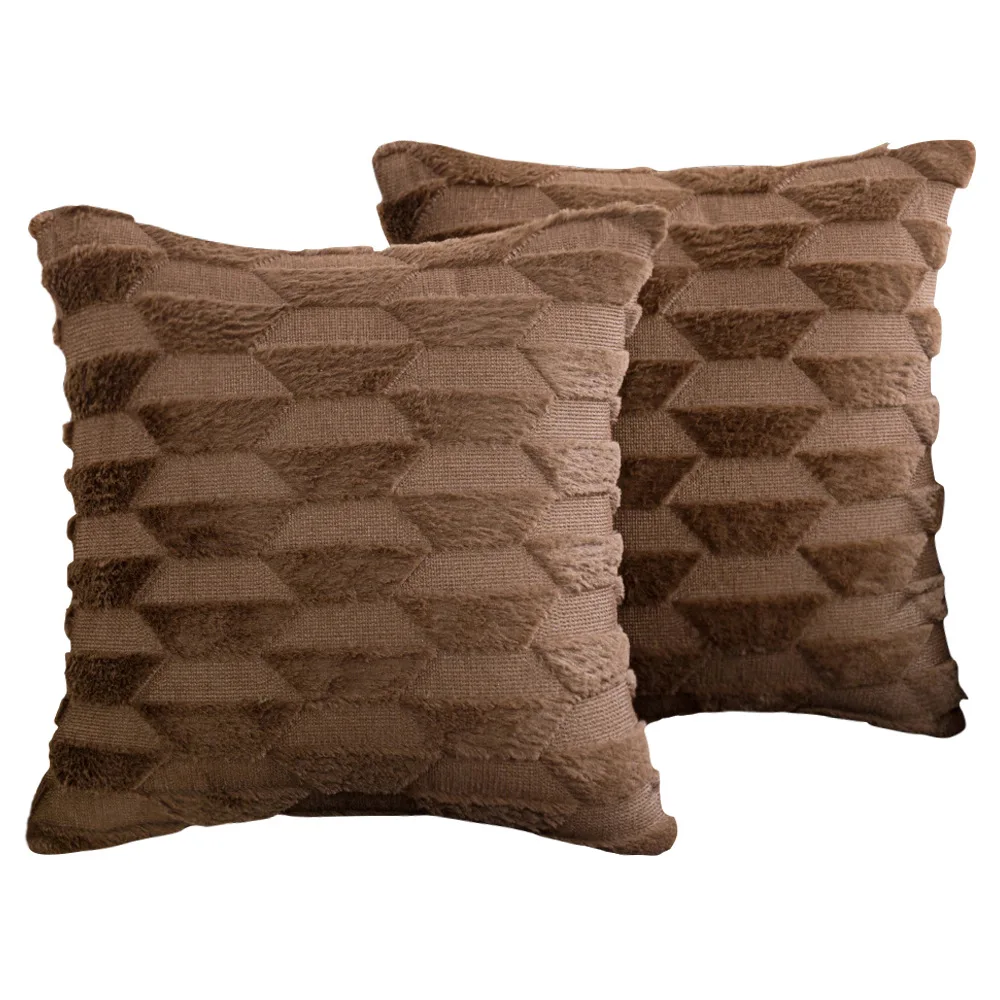 

Inyahome Home Decorative Faux Fur Cushion Cover Polyester PV Plush Throw Pillow case For Bed Living Room Sofa Decor Pillows