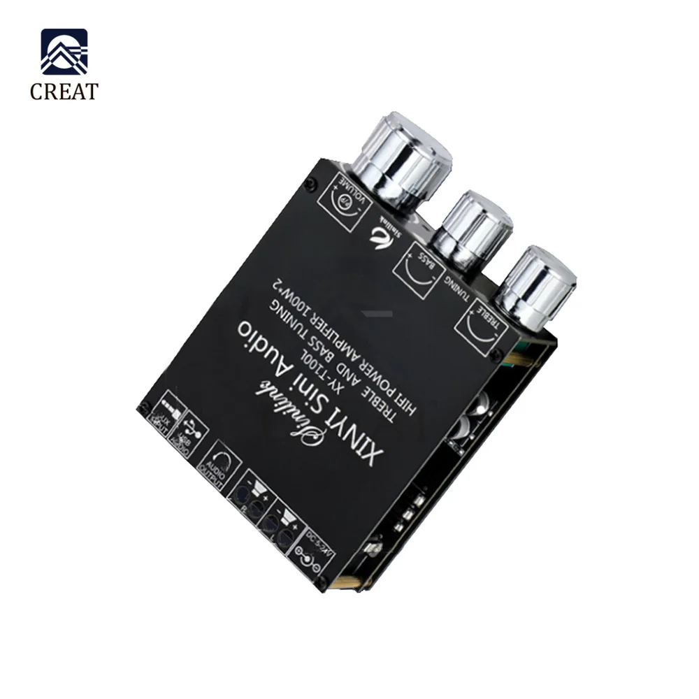 Плата усилителя сабвуфера высокой мощности 2*100 Вт Bluetooth 5 0|Интегральные схемы| |