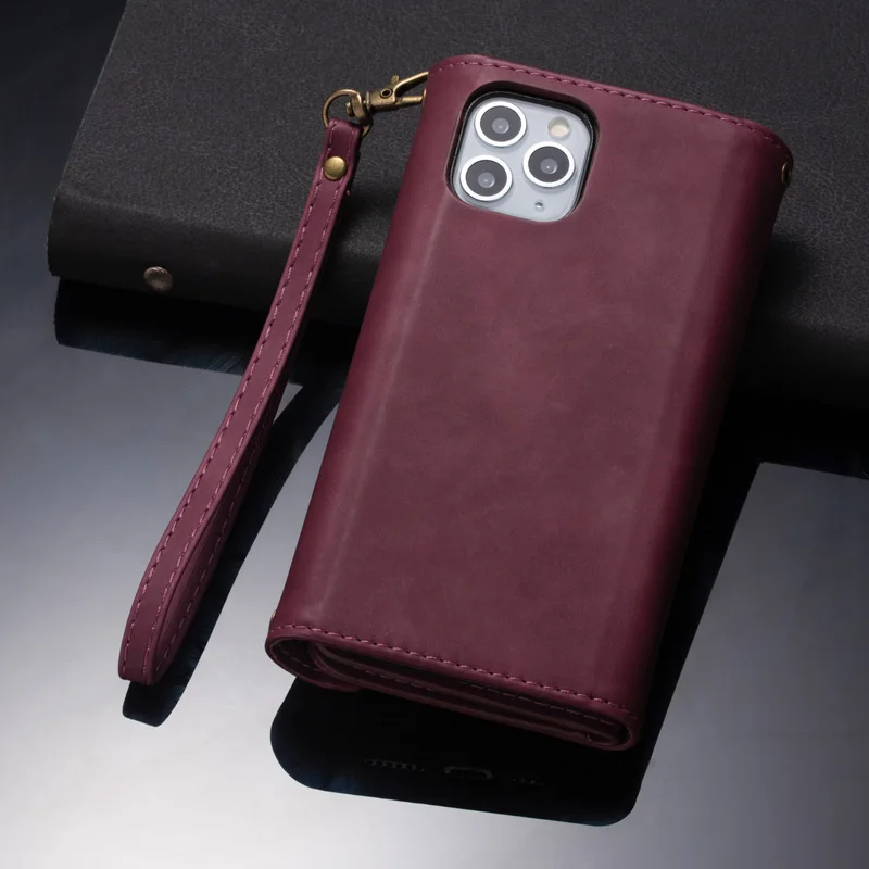 YXAYN откидная крышка съемная магнит сумки с замком для iPhone12 мини 11 Pro Max X XS XR 7 8 плюс