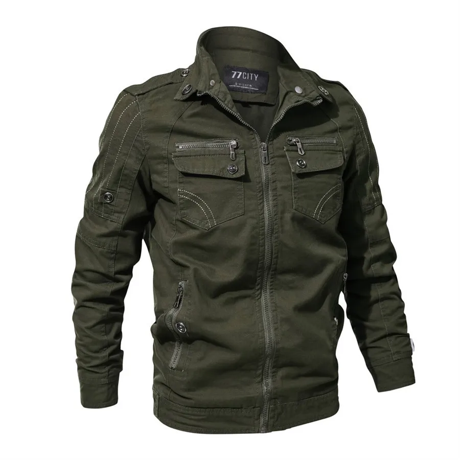 Мужская куртка в стиле милитари пилота ВВС тактическая Куртка карго размера плюс