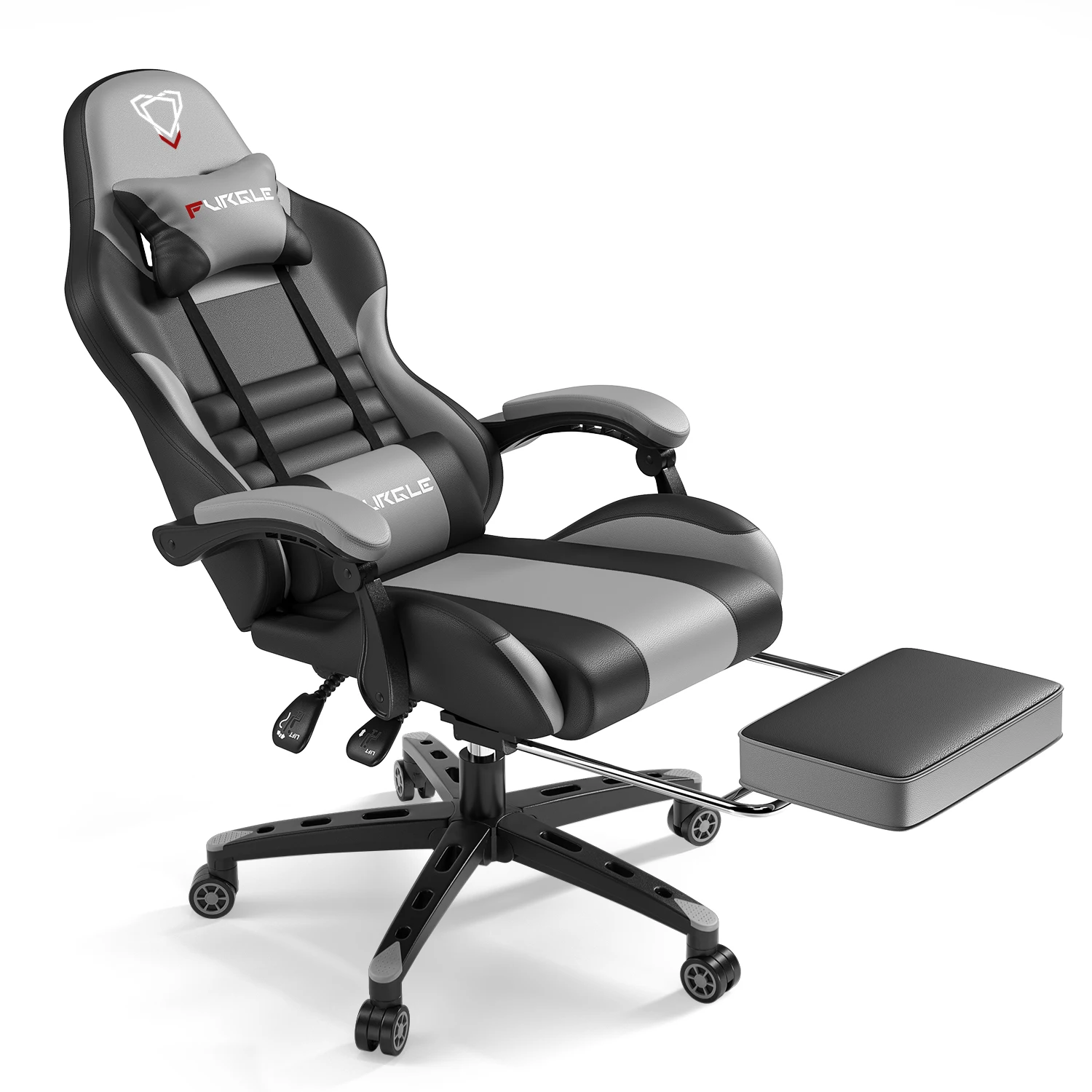 

Furgle PRO Series Office Chair with Footrest Gaming Chair Lumbar Support Computer Chair with Rolling Swivel Leather Desk Chair