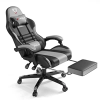 furgle pro series office chair with footrest gaming chair lumbar support computer chair with rolling swivel leather desk chair