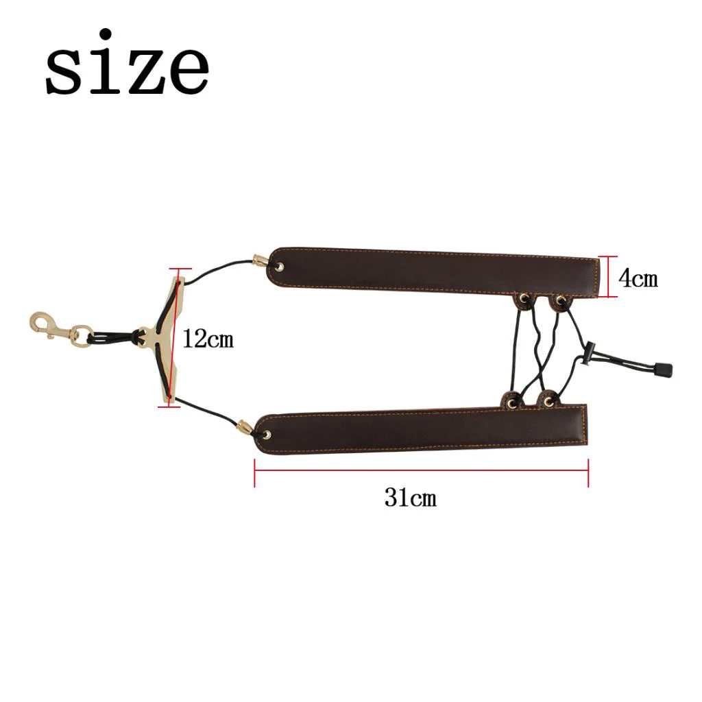 

Adjustable PU Leather Saxophone Shoulder Strap Comfortable Saxophone Double Leather Shoulder Strap Tenor Alto Parts Coffee