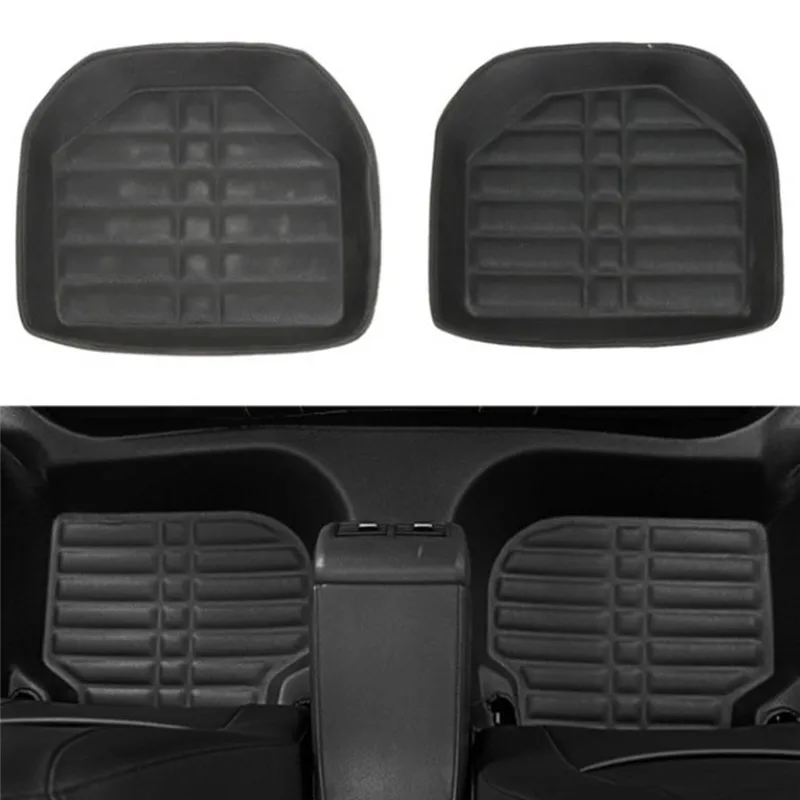 

5PCS/SET Universal Leather Anti-Slip Car Auto Floor Mats FloorLiner Front&Rear Carpet All Weather Mat Color Black