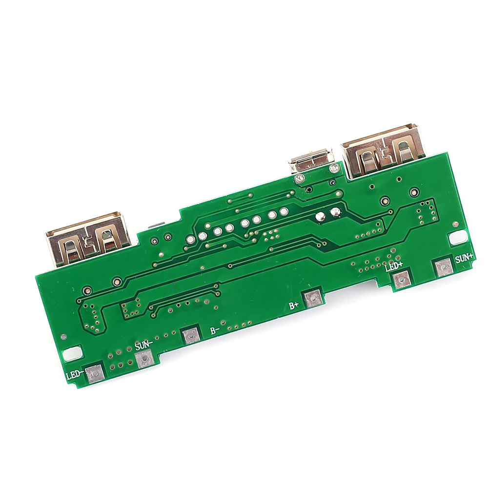 Двойной USB Мобильный дисплей мощность Boost модуль солнечной зарядки цепи 5 в 2A