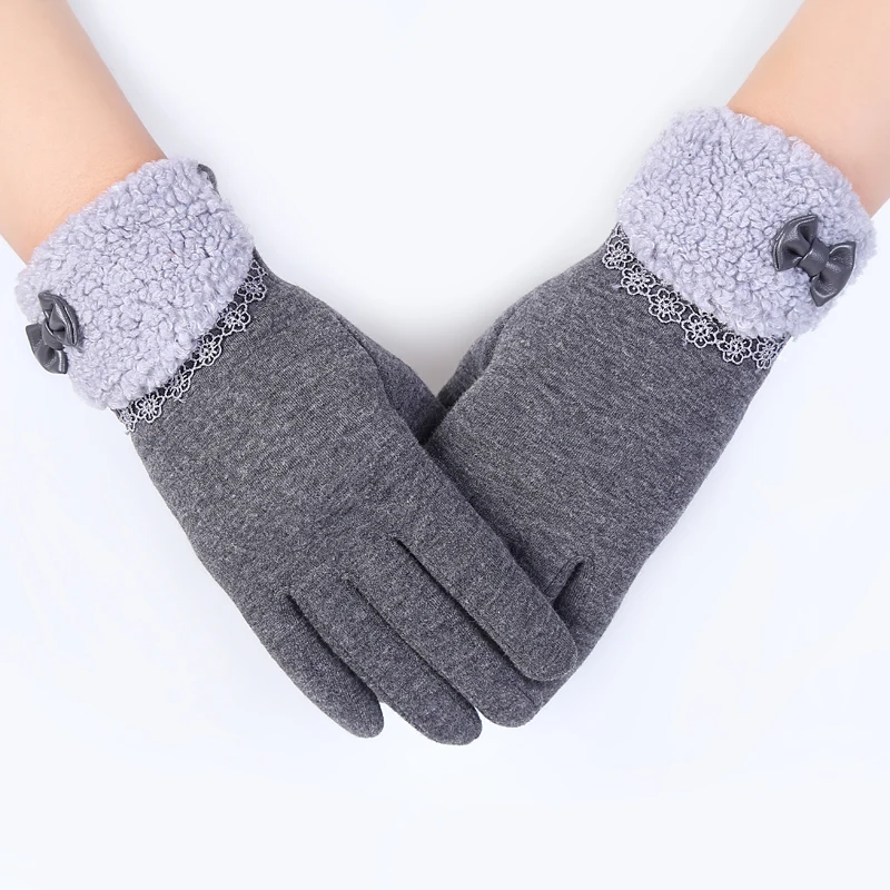 Женские бархатные перчатки Elifashion теплые короткие рукавицы для сенсорных экранов