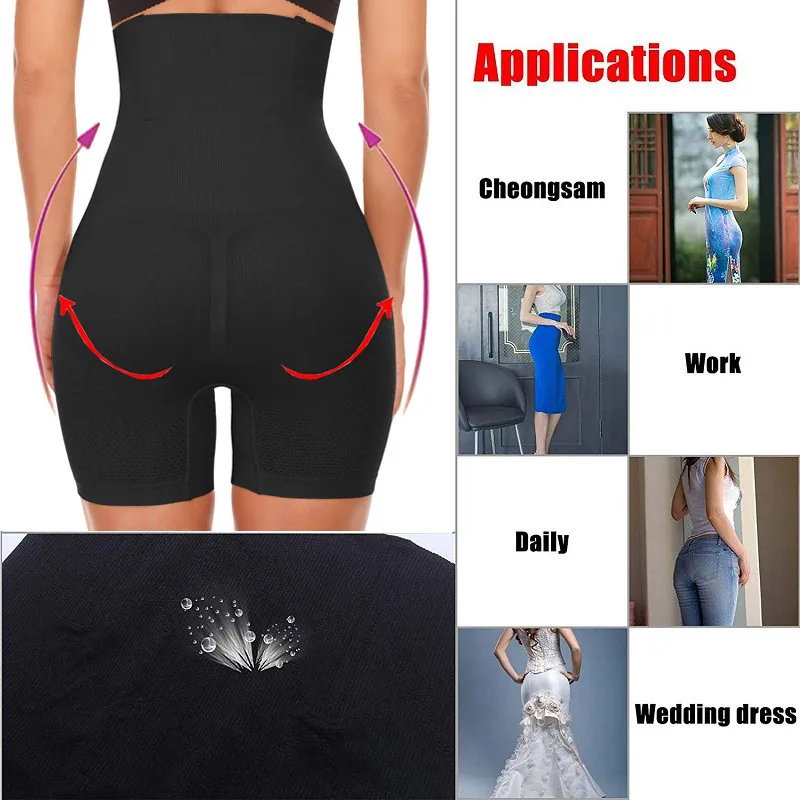 NINGMI High Waist Trainer Tummy Control Panties Women Slimming Pants Push Up Butt Lifter Shapewear Pulling Underwear Body Shaper | Женская