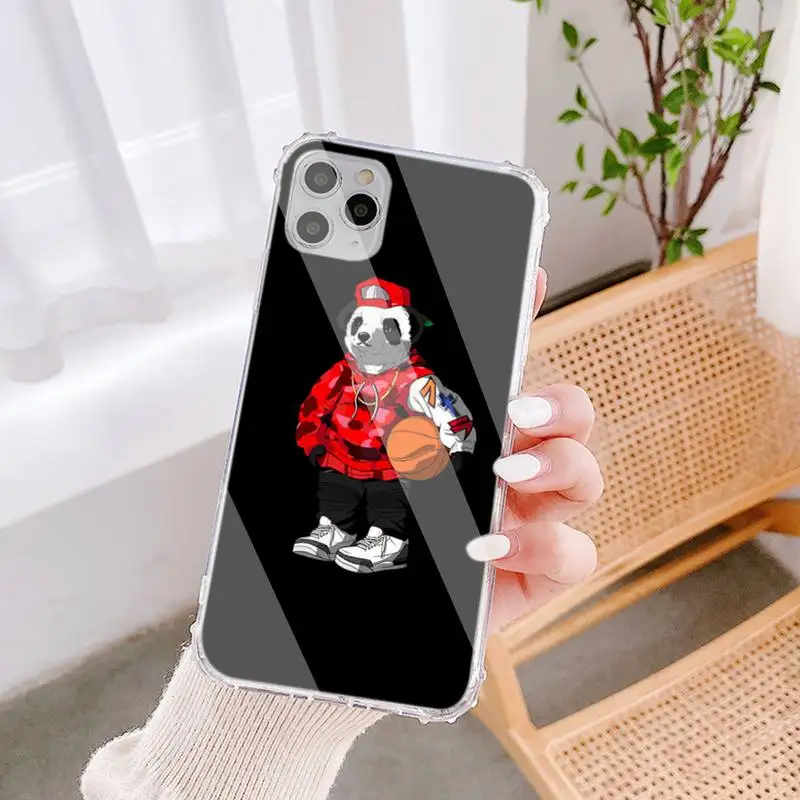 

Funky Cartoon Bear Phone Case Transparent Case For IPhone 6 6s 7 8 Plus X Xs Xr Xsmax 11 12 Pro Promax 12mini