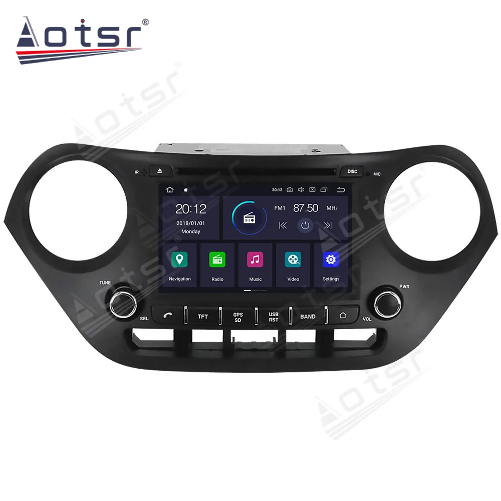 Android 10 PX6 DSP для Hyundai Grand I10 2018 2019 автомобильный без DVD GPS мультимедийный плеер